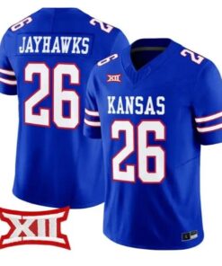 Jayhawks Jersey #26 Kansas Jayhawks 2026 Vapor Limited All Stitched by My Store NCAA Football Jerseys