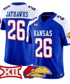 Jayhawks Jersey #26 Kansas Jayhawks 2026 Vapor Limited All Stitched by My Store NCAA Football Jerseys