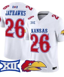 Jayhawks Jersey #26 Kansas Jayhawks 2026 Vapor Limited All Stitched by My Store NCAA Football Jerseys