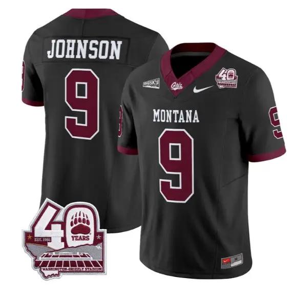 Jaylen Johnson Jersey #9 Montana Grizzlies 2026 Limited All Stitched by My Store NCAA Football Jerseys