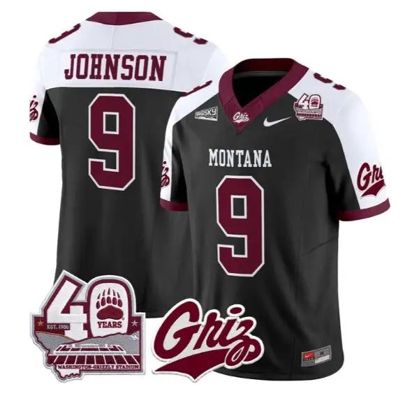 Jaylen Johnson Jersey #9 Montana Grizzlies 2026 Limited All Stitched by My Store NCAA Football Jerseys