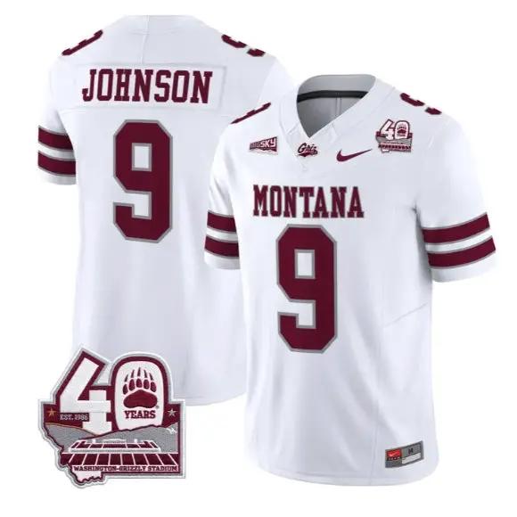 Jaylen Johnson Jersey #9 Montana Grizzlies 2026 Limited All Stitched by My Store NCAA Football Jerseys