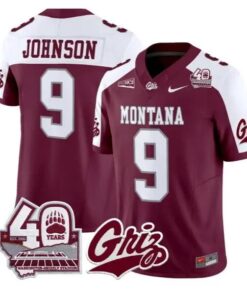 Jaylen Johnson Jersey #9 Montana Grizzlies 2026 Limited All Stitched by My Store NCAA Football Jerseys