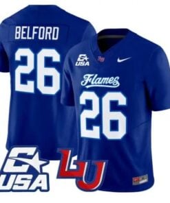 Jaylin Belford Jersey #26 Liberty Flames 2026 Vapor Limited Stitched by My Store NCAA Football Jerseys