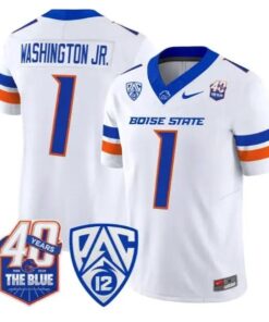 Jerico Washington Jr. Jersey #1 Boise State Broncos 2026 Stitched by My Store NCAA Football Jerseys