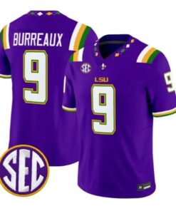 Joe Burrow #9 LSU Tigers Jersey 2026 Mardi Gras Edition All Stitched by My Store NCAA Football Jerseys