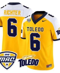John Alan RichterJersey #6 Toledo Rockets 2026 Vapor Limited Stitched by My Store NCAA Football Jerseys