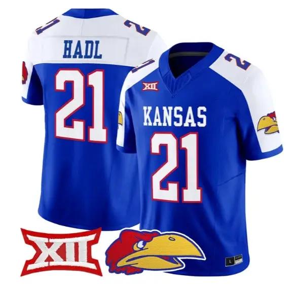 John Hadl Jersey #21 Kansas Jayhawks 2026 Vapor Limited All Stitched by My Store NCAA Football Jerseys