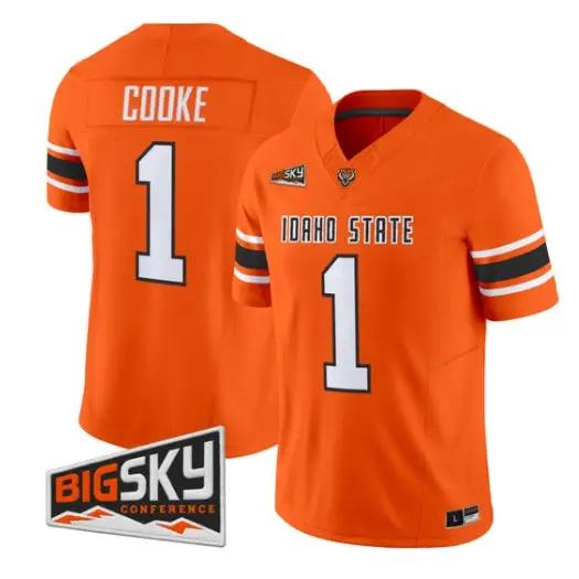 Jordan Cooke Jersey #1 Idaho State Bengals 2026 Limited All Stitched by My Store NCAA Football Jerseys