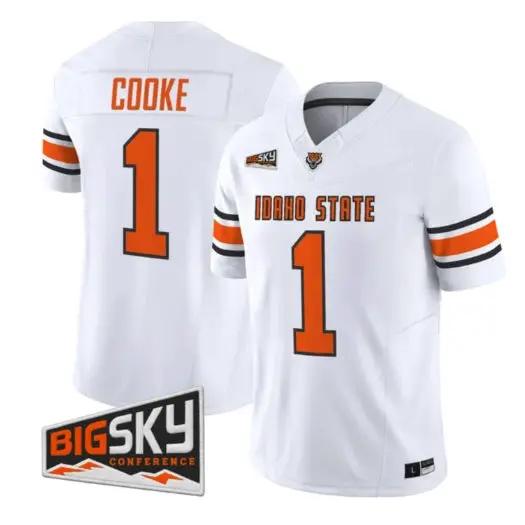 Jordan Cooke Jersey #1 Idaho State Bengals 2026 Limited All Stitched by My Store NCAA Football Jerseys
