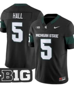 Jordan Hall Jersey #5 Michigan State Spartans 2026 Limited Stitched by My Store NCAA Football Jerseys