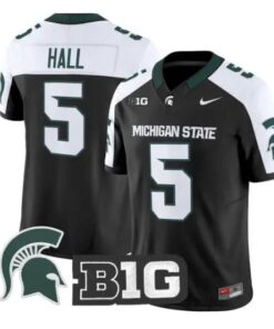 Jordan Hall Jersey #5 Michigan State Spartans 2026 Limited Stitched by My Store NCAA Football Jerseys