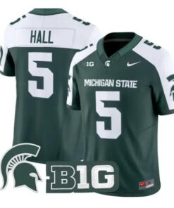 Jordan Hall Jersey #5 Michigan State Spartans 2026 Limited Stitched by My Store NCAA Football Jerseys