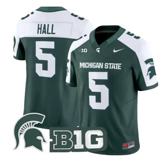 Jordan Hall Jersey #5 Michigan State Spartans 2026 Limited Stitched by My Store NCAA Football Jerseys