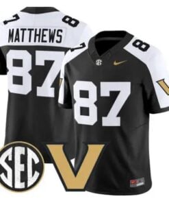 Jordan Matthews Jersey #87 Vanderbilt Commodores 2026 Vapor Stitched by My Store NCAA Football Jerseys