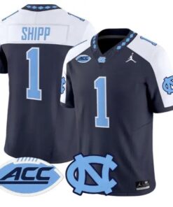 Jordan Shipp Jersey #1 North Carolina Tar Heels 2026 Limited Stitched by My Store NCAA Football Jerseys