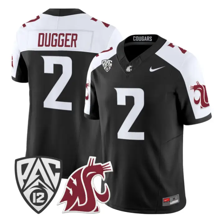 Julian Dugger Jersey #2 Washington State Cougars 2026 Vapor Stitched by My Store NCAA Football Jerseys