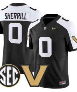Junior Sherrill Jersey #0 Vanderbilt Commodores 2026 Vapor All Stitched by My Store NCAA Football Jerseys
