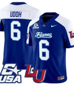 Kanye Udoh Jersey #6 Liberty Flames 2026 Vapor Limited All Stitched by My Store NCAA Football Jerseys