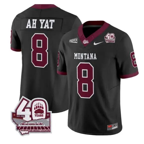 Keali'i Ah Yat Jersey #8 Montana Grizzlies 2026 Limited All Stitched by My Store NCAA Football Jerseys
