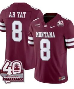 Keali'i Ah Yat Jersey #8 Montana Grizzlies 2026 Limited All Stitched by My Store NCAA Football Jerseys