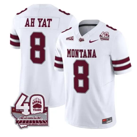 Keali'i Ah Yat Jersey #8 Montana Grizzlies 2026 Limited All Stitched by My Store NCAA Football Jerseys