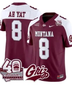 Keali'i Ah Yat Jersey #8 Montana Grizzlies 2026 Limited All Stitched by My Store NCAA Football Jerseys