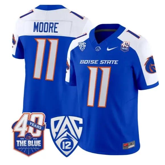 Kellen Moore Jersey #11 Boise State Broncos 2026 Limited Stitched by My Store NCAA Football Jerseys
