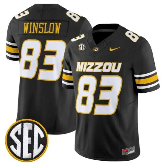 Kellen Winslow #83 Missouri Tigers Jersey 2026 Vapor Limited Stitched by My Store NCAA Football Jerseys