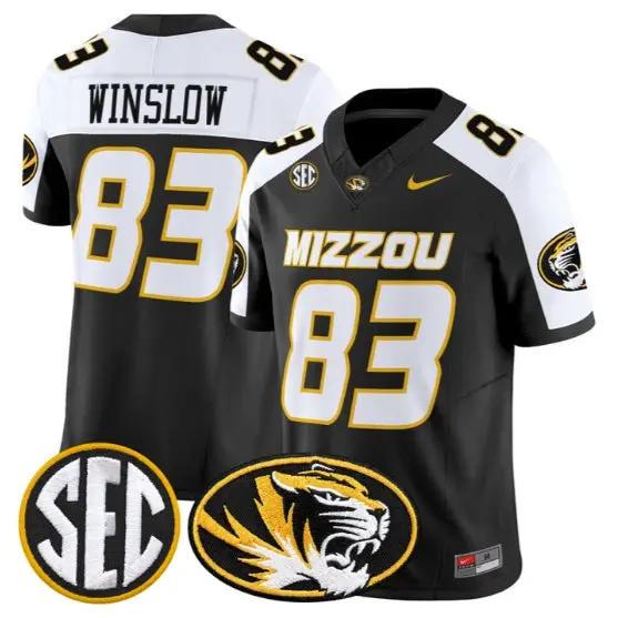 Kellen Winslow #83 Missouri Tigers Jersey 2026 Vapor Limited Stitched by My Store NCAA Football Jerseys