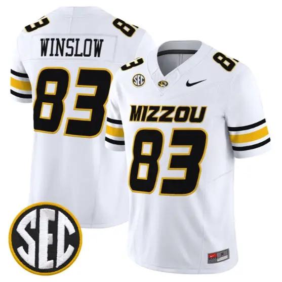 Kellen Winslow #83 Missouri Tigers Jersey 2026 Vapor Limited Stitched by My Store NCAA Football Jerseys