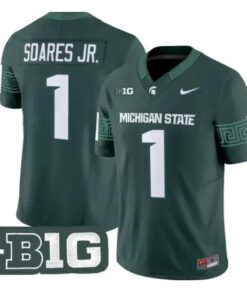 Kenny Soares Jr Jersey #1 Michigan State Spartans 2026 All Stitched by My Store NCAA Football Jerseys