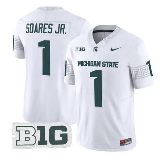 Kenny Soares Jr Jersey #1 Michigan State Spartans 2026 All Stitched by My Store NCAA Football Jerseys