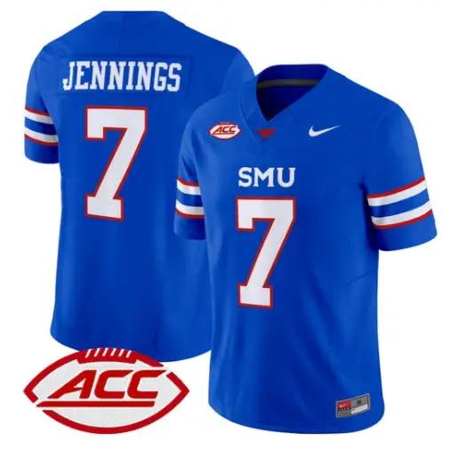 Kevin Jennings Jersey #7 SMU Mustangs 2026 Vapor Limited All Stitched by My Store NCAA Football Jerseys