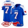 Kevin Jennings Jersey #7 SMU Mustangs 2026 Vapor Limited All Stitched - Top Design Fan Kevin Jennings Jersey #7 SMU Mustangs 2026 Vapor Limited All Stitched