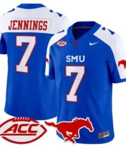 Kevin Jennings Jersey #7 SMU Mustangs 2026 Vapor Limited All Stitched by My Store NCAA Football Jerseys