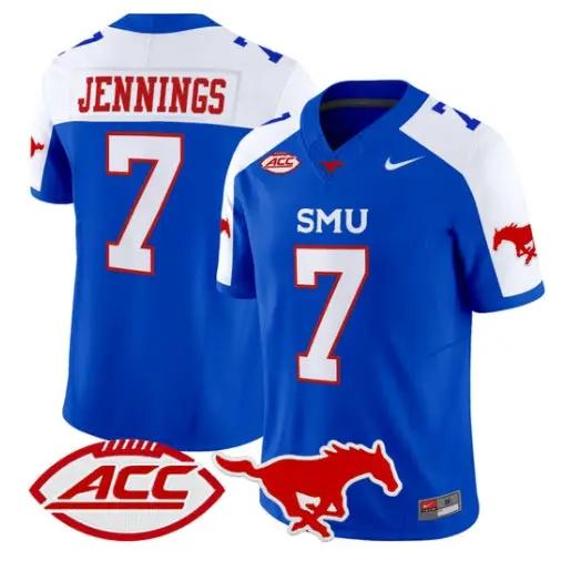 Kevin Jennings Jersey #7 SMU Mustangs 2026 Vapor Limited All Stitched by My Store NCAA Football Jerseys