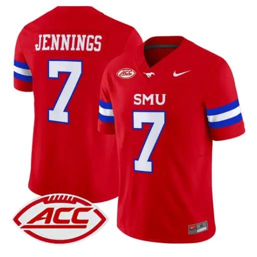 Kevin Jennings Jersey #7 SMU Mustangs 2026 Vapor Limited All Stitched by My Store NCAA Football Jerseys