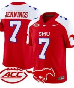 Kevin Jennings Jersey #7 SMU Mustangs 2026 Vapor Limited All Stitched by My Store NCAA Football Jerseys