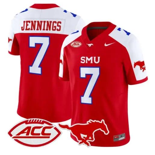 Kevin Jennings Jersey #7 SMU Mustangs 2026 Vapor Limited All Stitched by My Store NCAA Football Jerseys