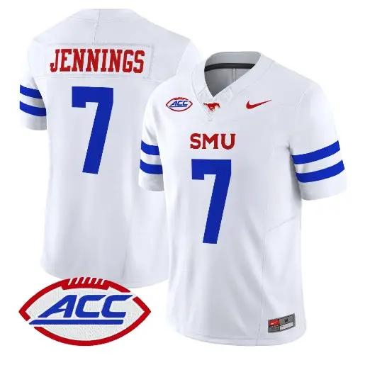 Kevin Jennings Jersey #7 SMU Mustangs 2026 Vapor Limited All Stitched by My Store NCAA Football Jerseys