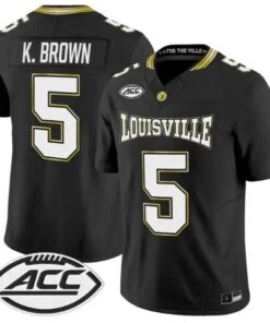 Keyjuan Brown Jersey #5 Louisville Cardinals 2026 For The Ville Vapor Stitched by My Store NCAA Football Jerseys