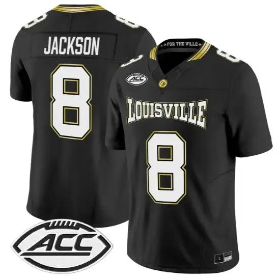 Lamar Jackson Jersey #8 Louisville Cardinals 2026 For The Ville Vapor Stitched by My Store NCAA Football Jerseys