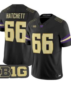 Landen Hatchett #66 Washington Huskies Jersey 2026 Limited Stitched by My Store NCAA Football Jerseys