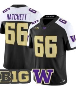 Landen Hatchett #66 Washington Huskies Jersey 2026 Limited Stitched by My Store NCAA Football Jerseys
