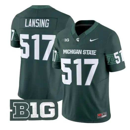 Lansing Jersey #517 Michigan State Spartans 2026 Limited Stitched by My Store NCAA Football Jerseys