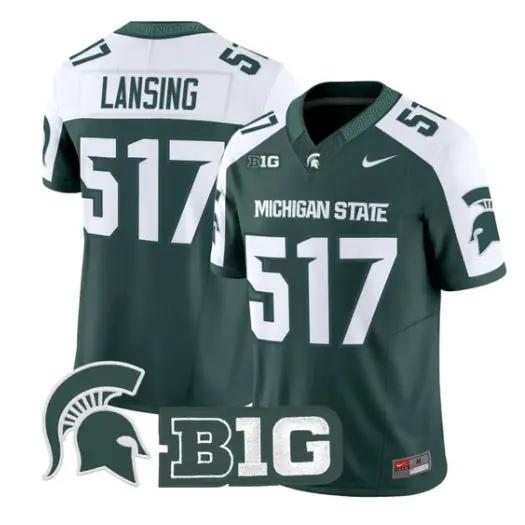 Lansing Jersey #517 Michigan State Spartans 2026 Limited Stitched by My Store NCAA Football Jerseys