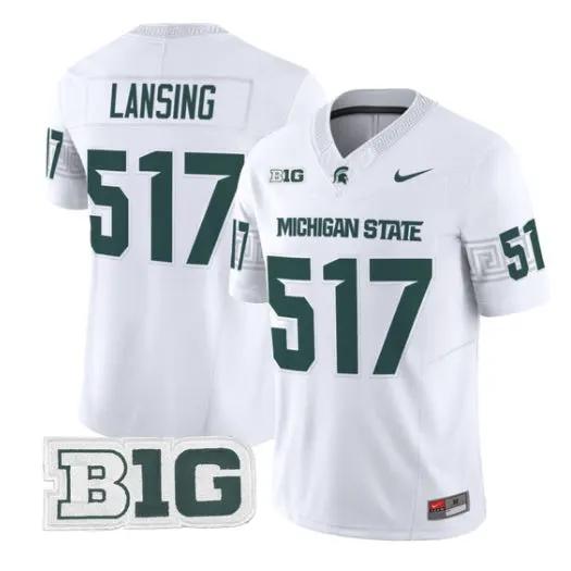 Lansing Jersey #517 Michigan State Spartans 2026 Limited Stitched by My Store NCAA Football Jerseys