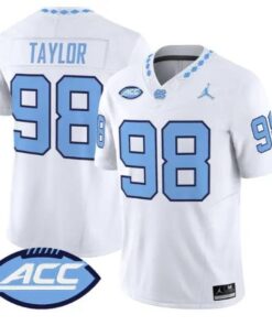 Lawrence Taylor Jersey #98 North Carolina Tar Heels 2026 Stitched by My Store NCAA Football Jerseys