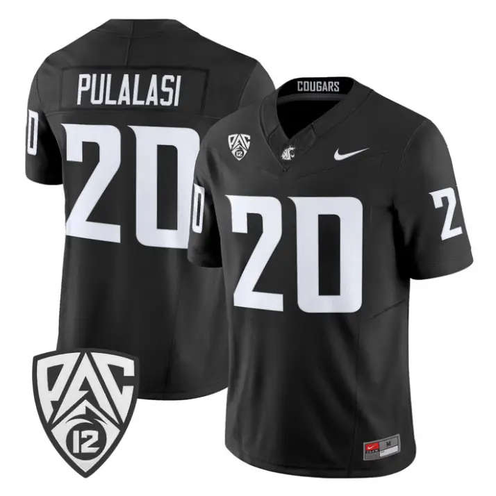 Leo Pulalasi Jersey #20 Washington State Cougars 2026 Vapor Stitched by My Store NCAA Football Jerseys